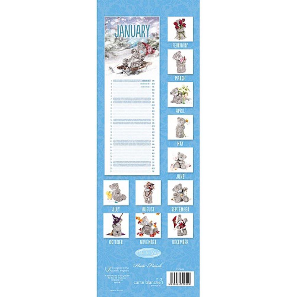 2017 Me to You Bear Photo Finish Slim Calendar Extra Image 2